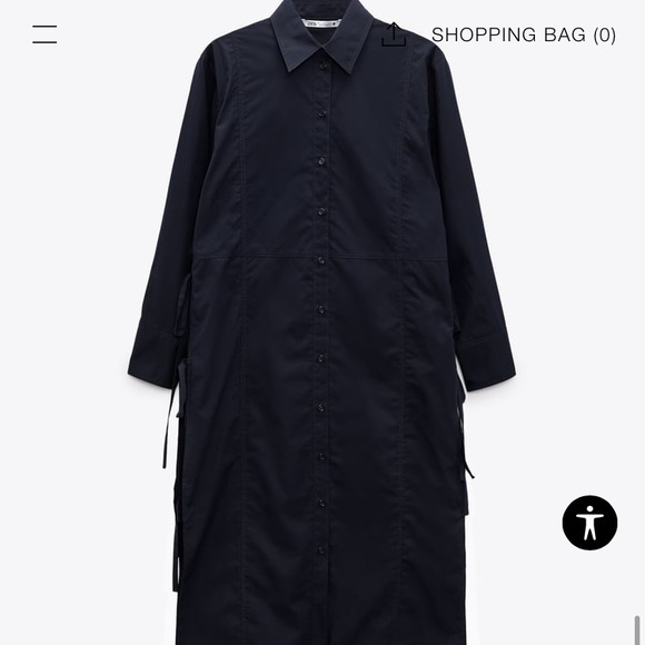 Zara Voluminous Poplin Dress - Picture 6 of 10